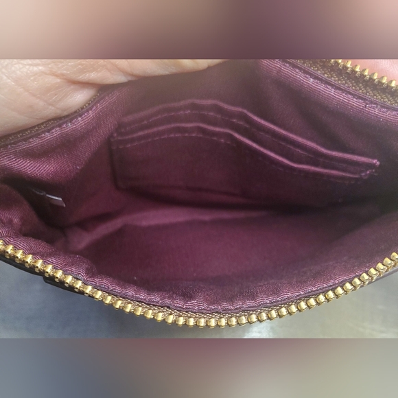 💖Coach Signature Morgan Clutch Wristlet Khaki/Sherry F65060, EUC - Picture 10 of 16